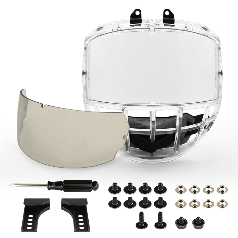 내부 김서림 방지, 외부 긁힘 방지 코팅 주니어 아이스하키 케이지 XS 교체 세트